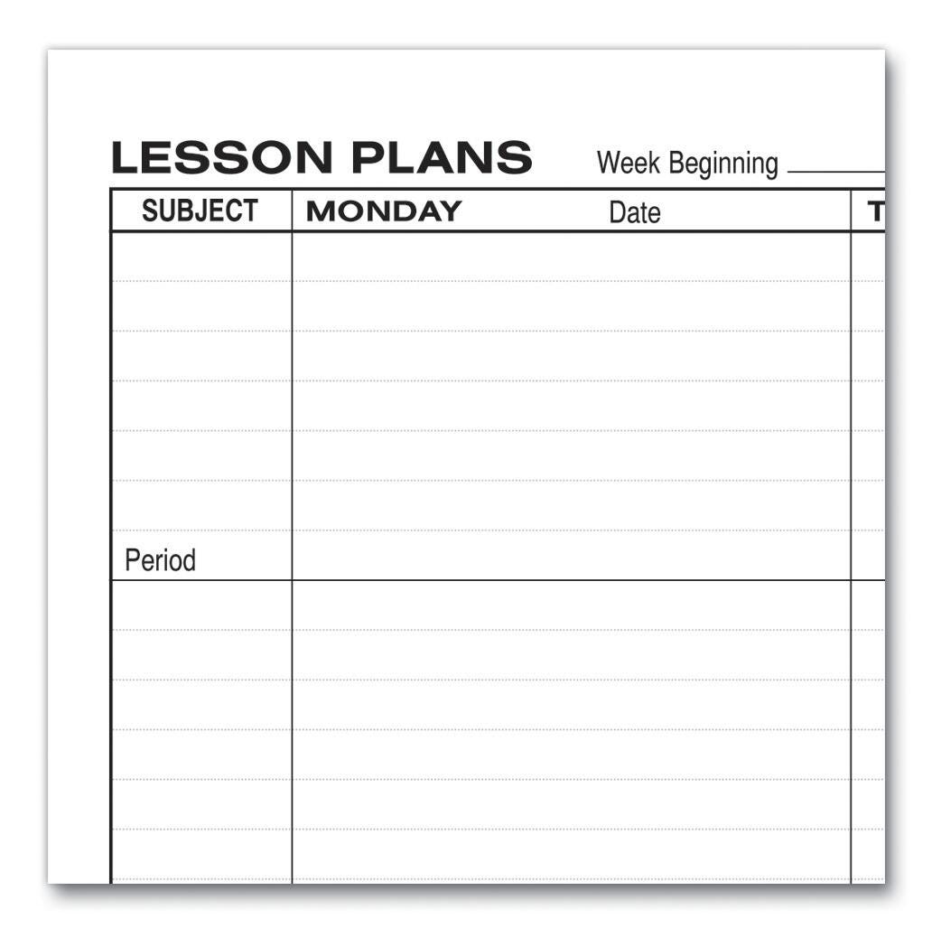 Lesson Plan Books, Item Number 1473693